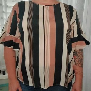 Colorblocked Stripe Top